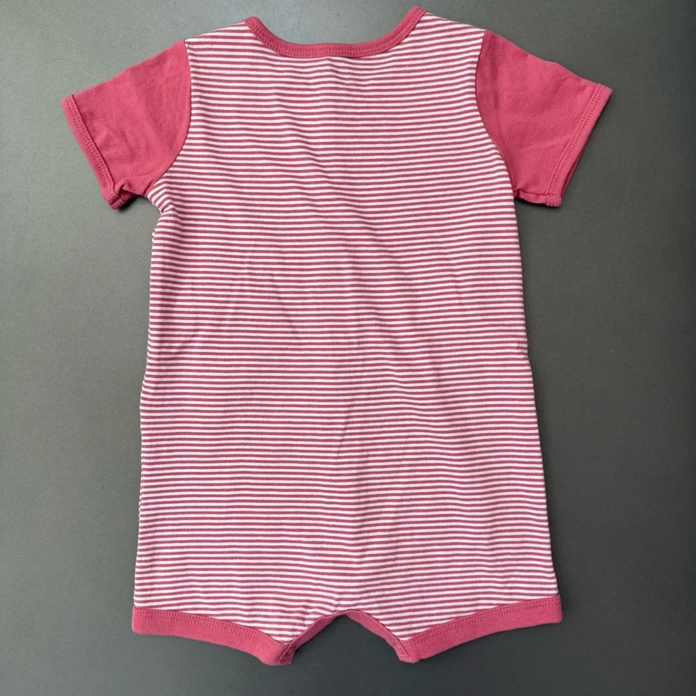 3/$10 🛒🛍️ Carter's Baby Carter's Pelican Snap-Up Romper Red & White Size 12 M